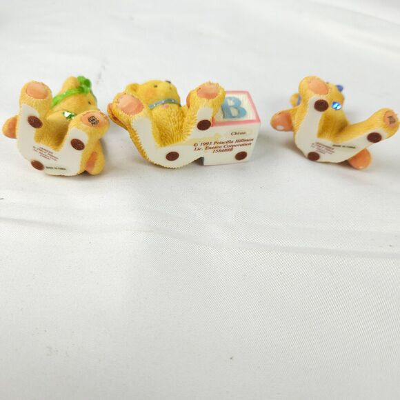 3 VTG P Hillman Enesco Cherished Teddies Little Sparkles June August Birthstone - Picture 4 of 6